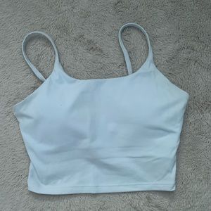 White Workout Crop Top (Small)
